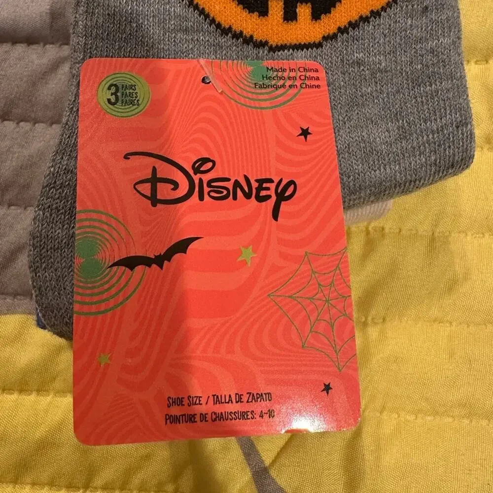 NWT Disney Halloween Lilo and Stitch 626 Socks 3-pack